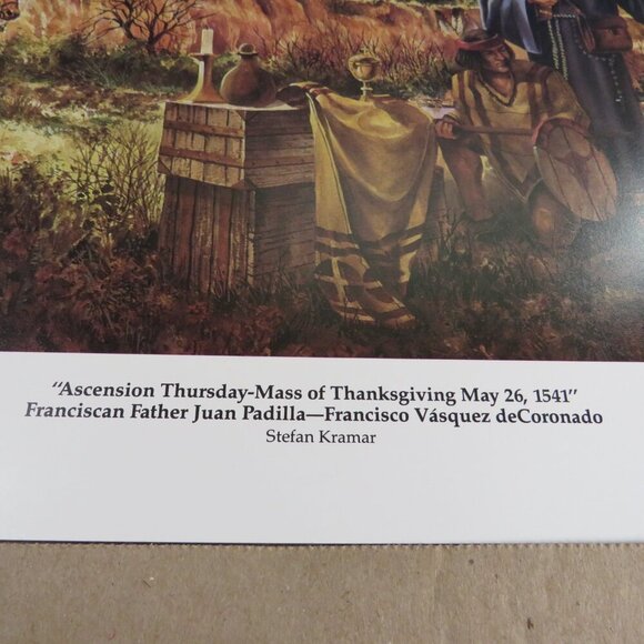 Stephan Kramar History Art Print Monk, Cowboys, Indians - Picture 2 of 8